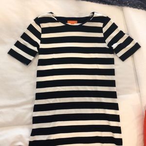 Joe fresh knit navy strip sheath dress